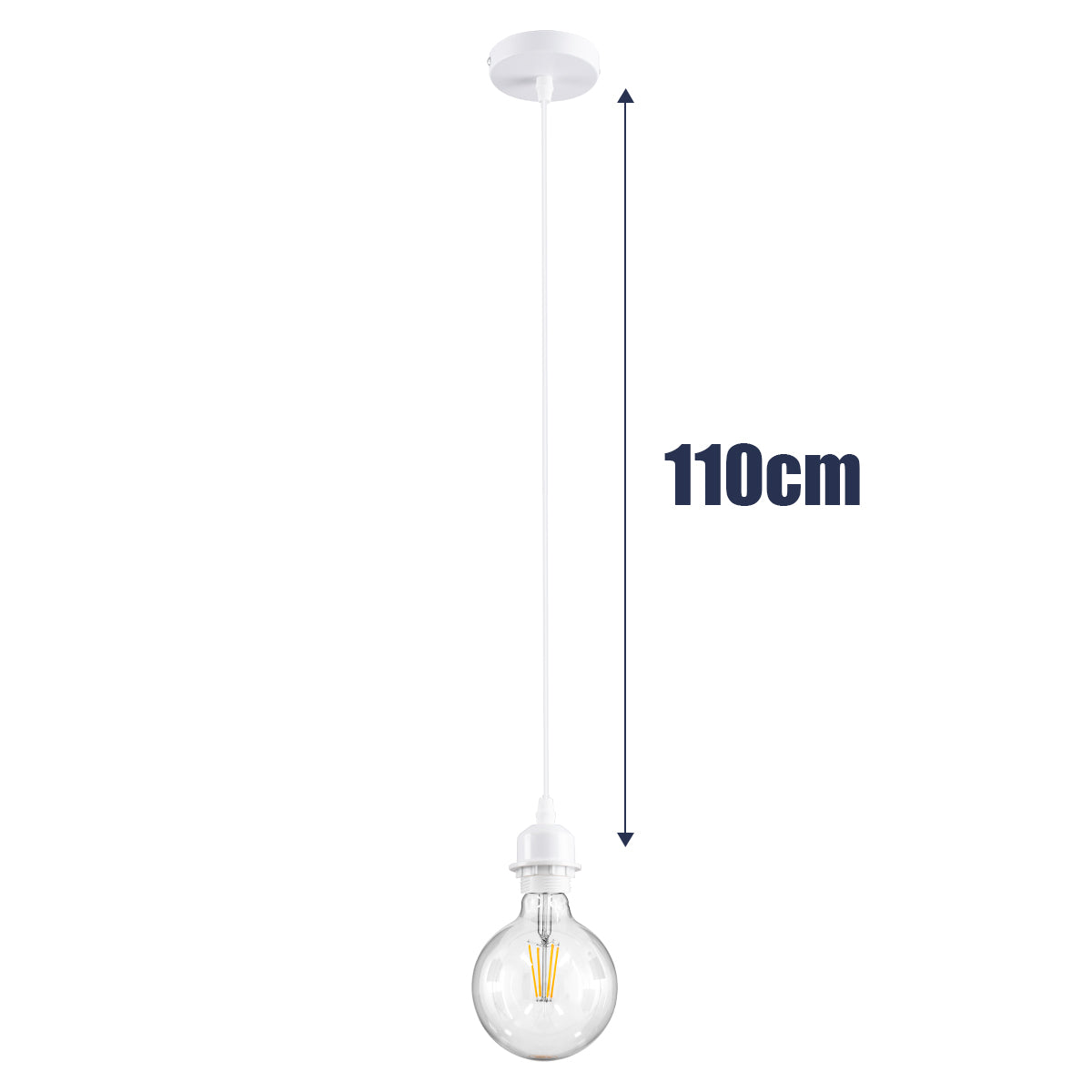 HANNA 36217 Boho Κρεμαστό Φωτιστικό Οροφής με Ντουί 1 x E27 AC 220-240V IP20 - Μπεζ & Λευκό - Μ4 x Π4 x Υ110