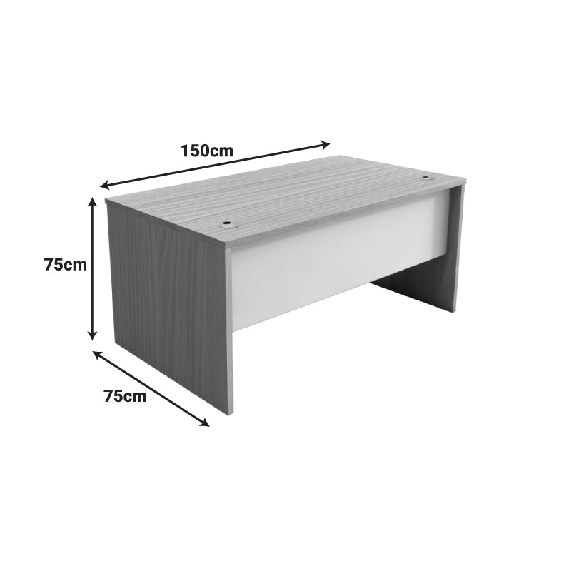 Office Desk Armadi Sonoma-White 150x75x75