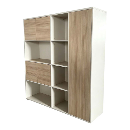 Βιβλιοθήκη Γραφείου Chidi σε Oak-Μπεζ Απόχρωση 160x40x200