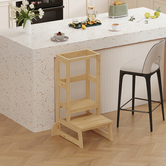 Παιδικός Πύργος Εκμάθησης Chiquel τ.Montessori Ξύλο σε Φυσική Απόχρωση 45.7x51x90