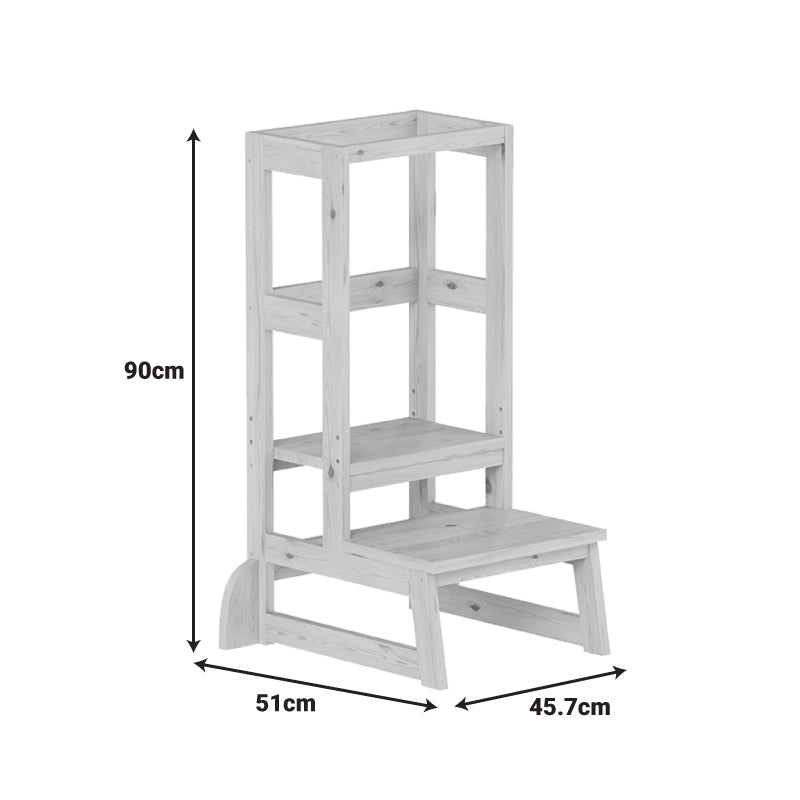 Παιδικός Πύργος Εκμάθησης Chiquel τ.Montessori Ξύλο σε Φυσική Απόχρωση 45.7x51x90