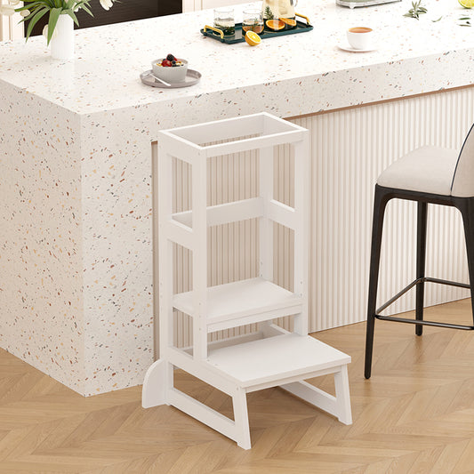 Παιδικός Πύργος Εκμάθησης Chiquel τ.Montessori Ξύλο σε Λευκή Απόχρωση 45.7x51x90