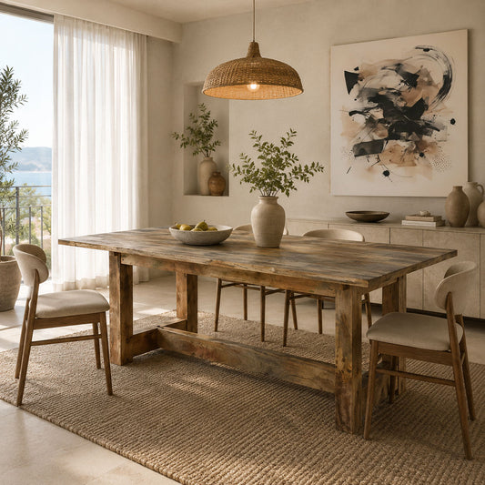 Τραπέζι Senza Μάνγκο Ξύλο σε Φυσική Απόχρωση 180x90x76