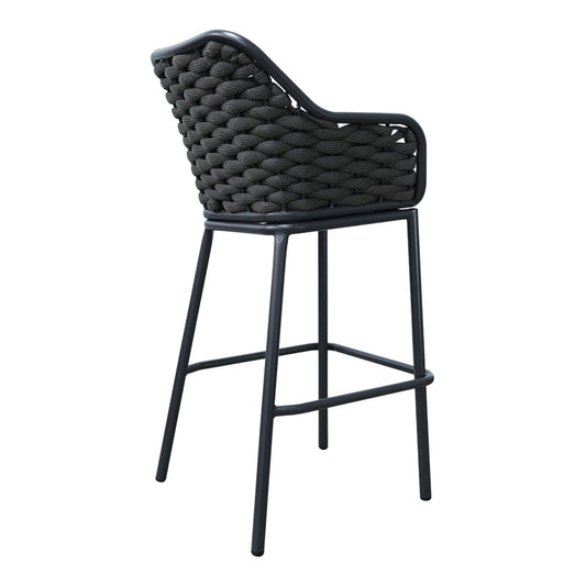 Σκαμπό Μπαρ Αλουμινίου Zuki Στοιβαζόμενη με Γκρι Σκελετό και Μαξιλάρι 55x54x109