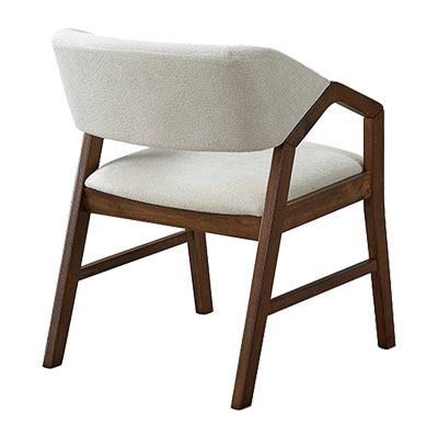 Πολυθρόνα Livia Rubberwood σε Καρυδί-Εκρού Απόχρωση 47.5x54.5x78