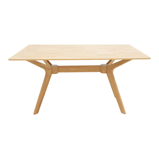 Τραπέζι Raffles Rubberwood με MDF σε Φυσική Απόχρωση 150x90x76