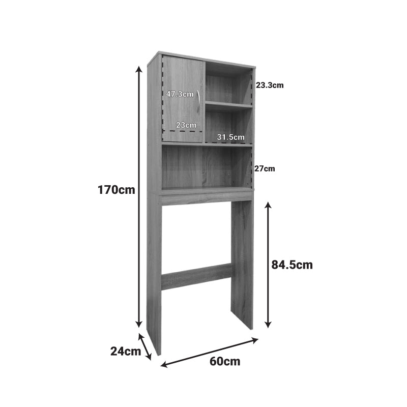 Έπιπλο Πλυντηρίου Tazien σε Sonoma Απόχρωση 60x24x168.5