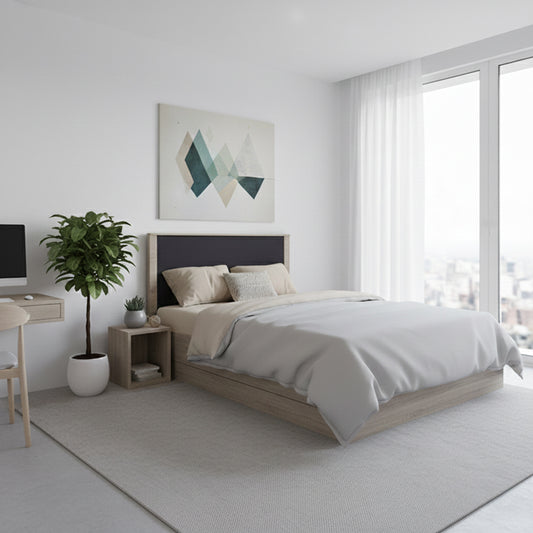 Κρεβάτι Athos σε Sonoma-Ανθρακί Απόχρωση 140x200εκ