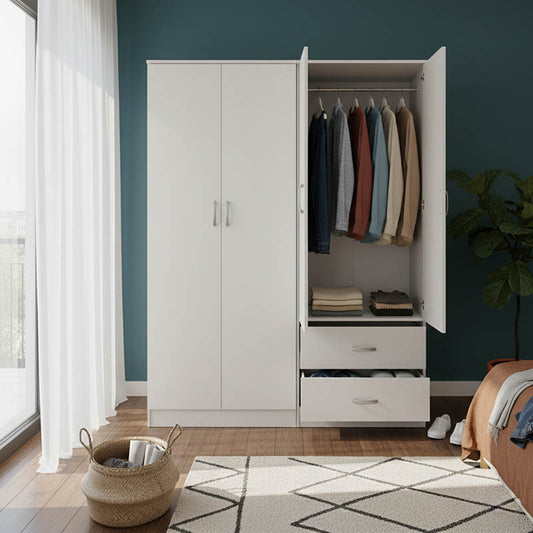 Ντουλάπα Τετράφυλλη Lego Λευκή 160x42x180