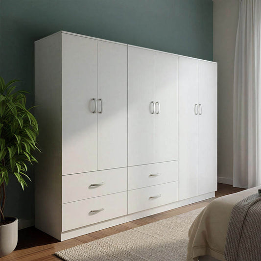 Ντουλάπα Εξάφυλλη Lego Λευκή 200,5x42x180