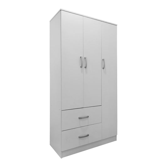 Ντουλάπα Πεντάφυλλη με Πατάρι Athos I Λευκή 170x42x240