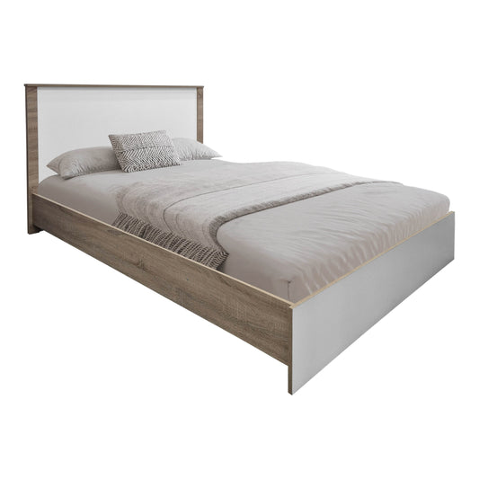 Σετ Κρεβατοκάμαρας Athos Sonoma Λευκό με Κρεβάτι 140x200εκ Σετ 3 Τεμ.