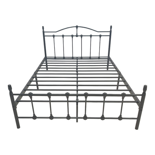 Κρεβάτι Wotso Μεταλλικό σε Μαύρη Απόχρωση 150x200εκ