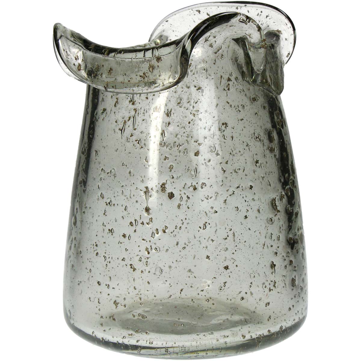 Βάζο Γυάλινο Αντικέ Διάφανο 13x13x17