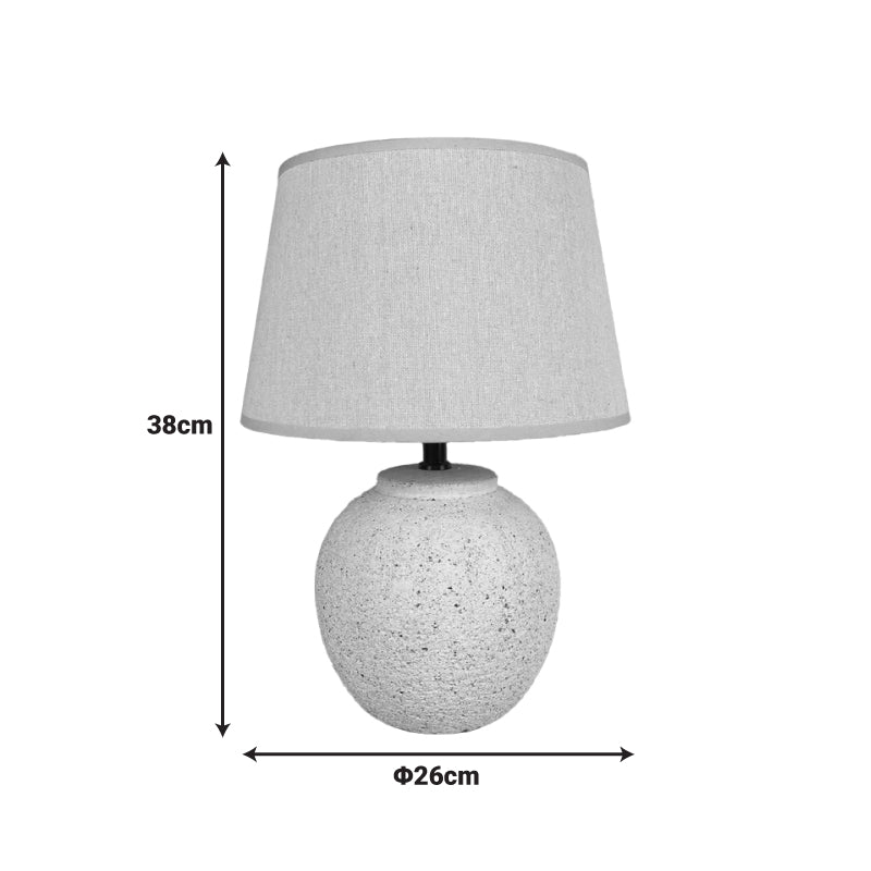 Επιτραπέζιο Φωτιστικό Lurata Ε27 Κεραμικό σε Μπεζ Απόχρωση Φ26x38