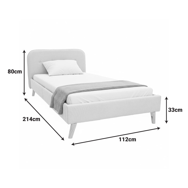 Κρεβάτι Lumilux Ύφασμα σε Μπεζ Απόχρωση 100x200εκ