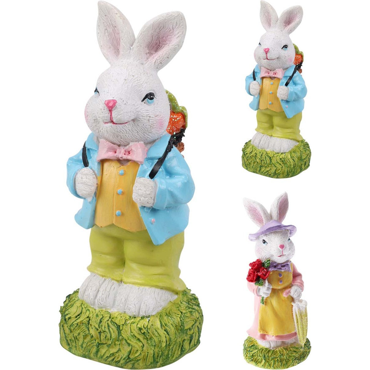 Λαγουδάκι Ζευγάρι Πολυρεζίν 6x14.5εκ 2 Σχδ