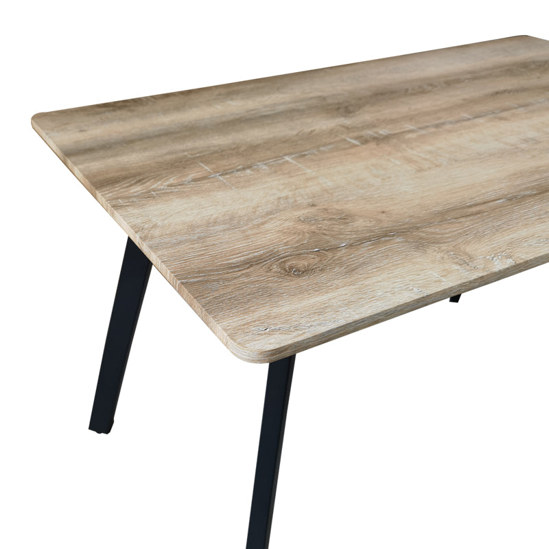 Τραπέζι Squaro Sonoma MDF με Μαύρα Μεταλλικά Πόδια 120x70x75