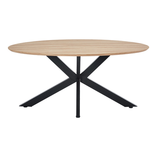 Τραπέζι Makrey Sonoma MDF - Μαύρα Μεταλλικά Πόδια 160x90x75