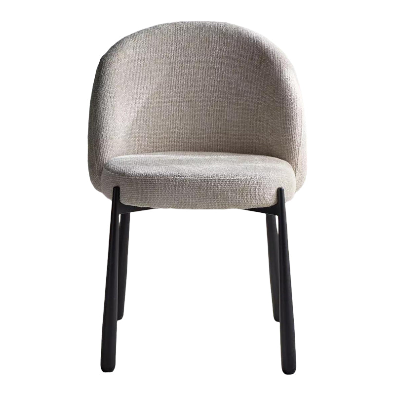 Chair Denna Fabric Beige-Black Metal Legs 52x60x85