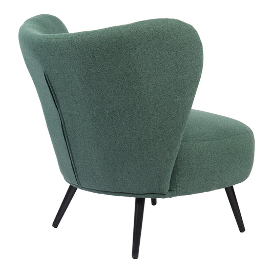 Πολυθρόνα Nagreta Πράσινο Ύφασμα με Μεταλλικό Πόδι σε Μαύρη Απόχρωση 77x73x74