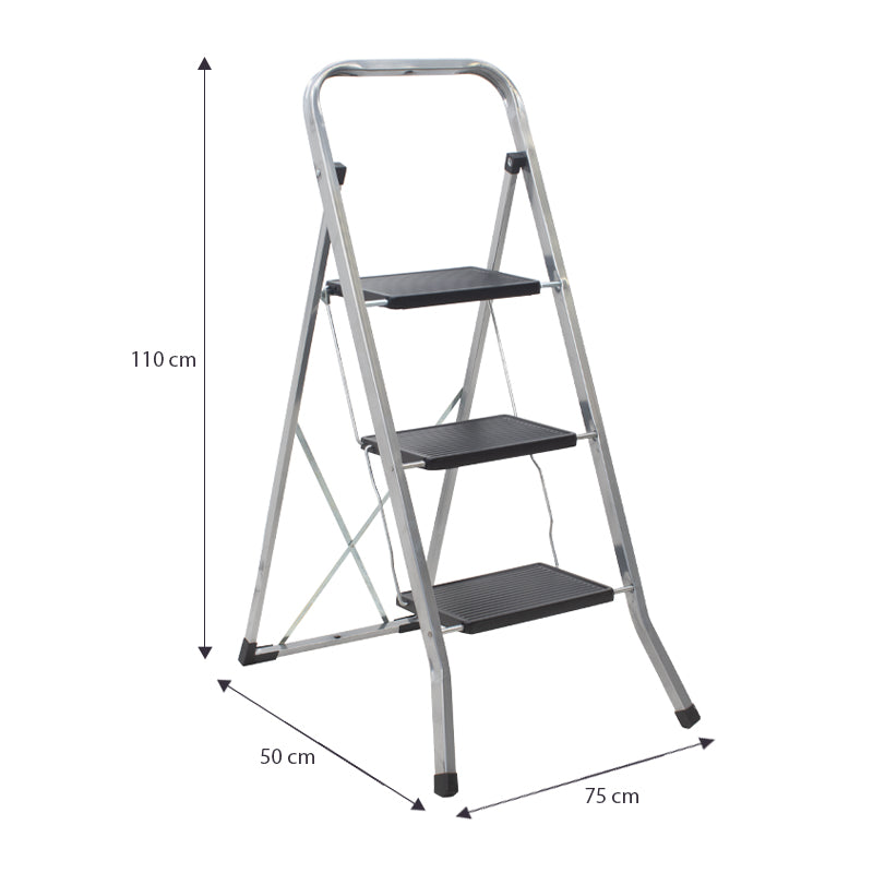 Σκαλοσκαμπό Μεταλλικό 3 Σκαλιών 70εκ