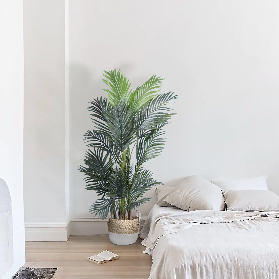 NEVADA 20577 Διακοσμητικό Πλεκτό Κασπώ Γλάστρα - Flower Pot Μπεζ με Λευκό Φ33 x Υ28cm