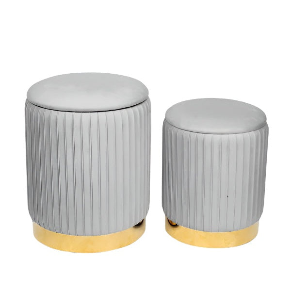 S/2 ΣΚΑΜΠΟ ΒΕΛΟΥΔΟ ΓΚΡΙ 35x35x45 30x30x38