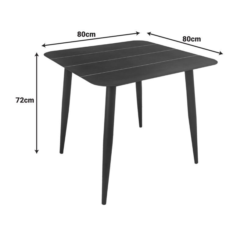 Τραπέζι Vista Αλουμίνιο σε Λευκή Απόχρωση 80x80x72