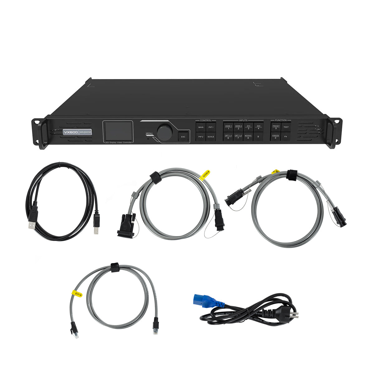 VX600 41015 Novastar VX600 All in One Processor & Video Controller για Οθόνες LED Video Wall 3.9 million pixel Max W10240px/Max H8192px - Input Signal W1920 x H1200@60Hz - 6 Gigabit Ethernet Output Port - AC 220-240V IP20 - Μ48.3 x Π35.1 x Υ5