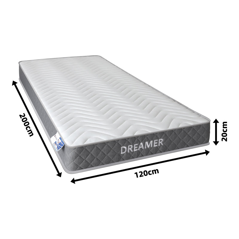 Στρώμα Dreamer Pocket Spring Compressed Διπλής Όψης 20εκ 120x200εκ