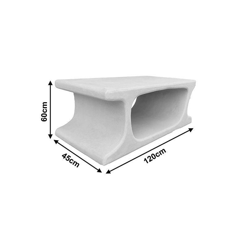Τραπέζι Σαλονιού Nafel MDF Λευκό 120x60x45