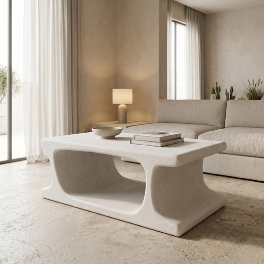 Τραπέζι Σαλονιού Nafel MDF Λευκό 120x60x45