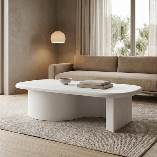 Τραπέζι Σαλονιού Verven MDF Λευκό 120x60x32