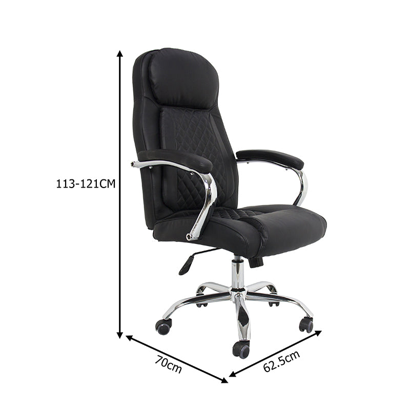 Stoldi PU Black Executive Office Chair 62.5x70x113-121
