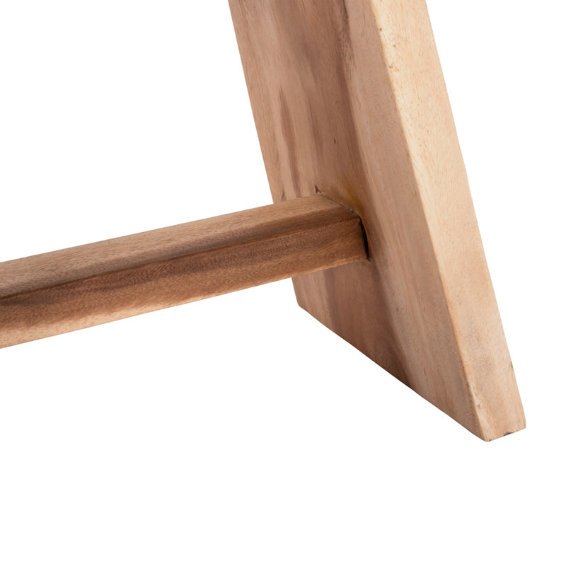 Σκαμπό Saddle Suar Ξύλο σε Φυσική Απόχρωση 50x30x50