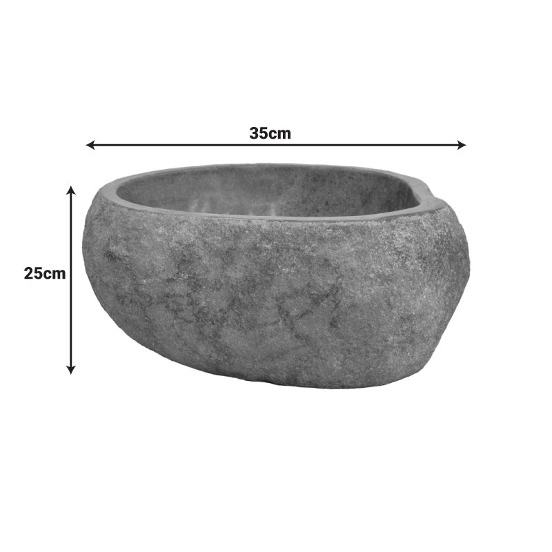 Lavello Grey Stone Countertop Basin 35x35x25