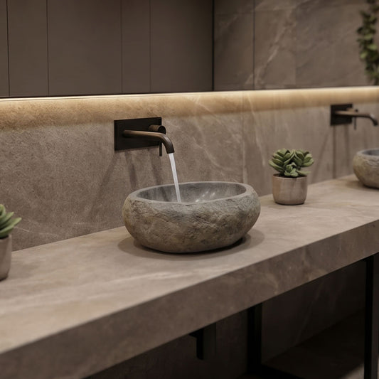 Lavello Grey Stone Countertop Basin 35x35x25