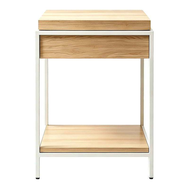 Κονσόλα Odar με Αποθηκευτικό Χώρο Sonoma MDF με Λευκό Μέταλλο 63x63x80