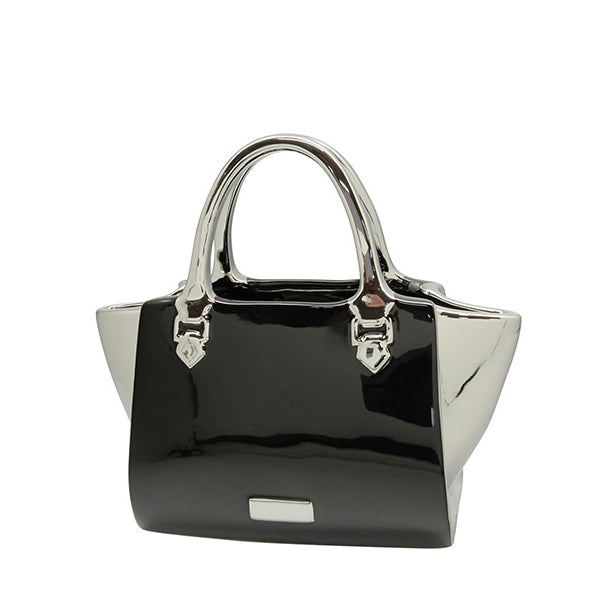 Βάζο Handbag "Milan" Κεραμικό Μαύρο 28x13x25
