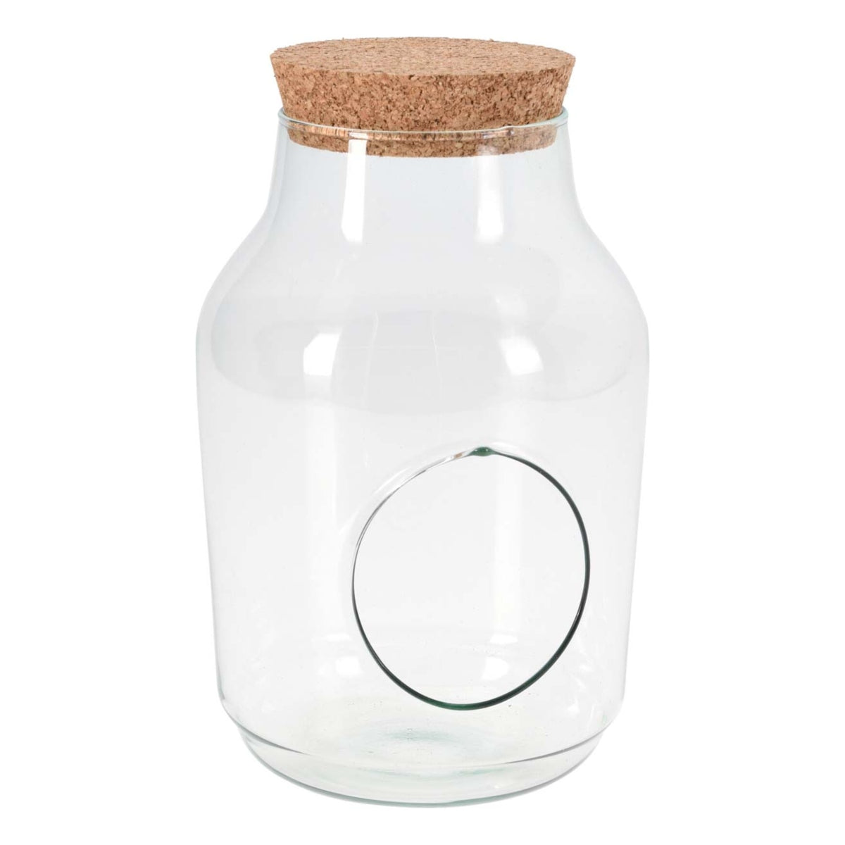 Γυάλα με Φελλό Γυάλινη Διάφανη 14x14x25