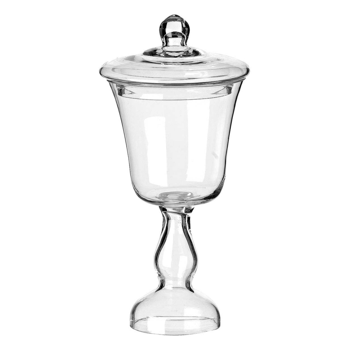 Φοντανιέρα Γυάλινη Διάφανη 17x17x38