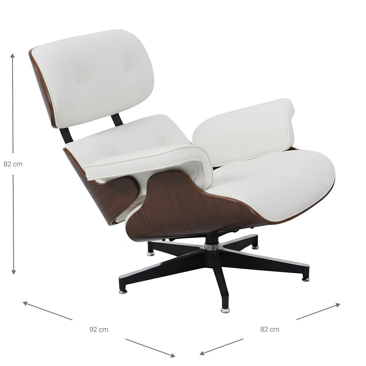 Πολυθρόνα Lounge Λευκό 82x92x82