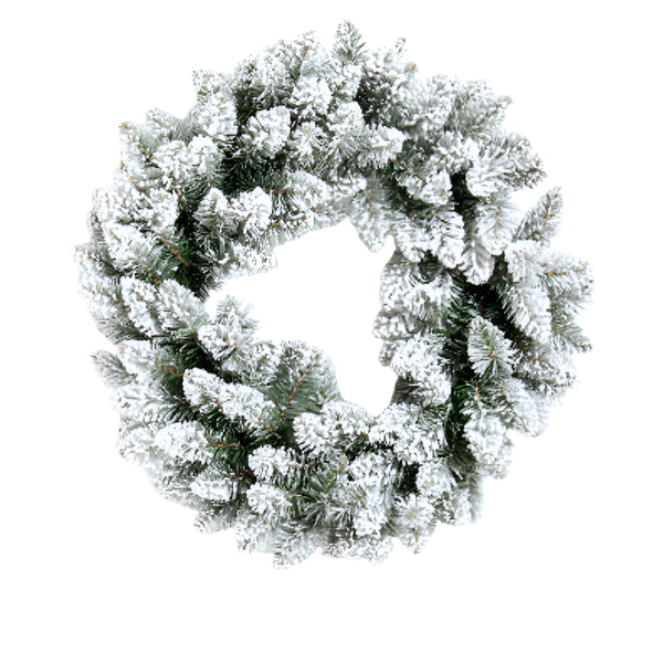 Στεφάνι Χριστουγέννων Χιονισμένο Flock 45εκ