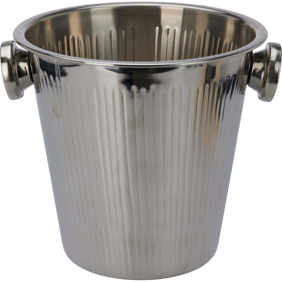 Σαμπανιέρα από Ατσάλι Ασημί 14-20x20εκ