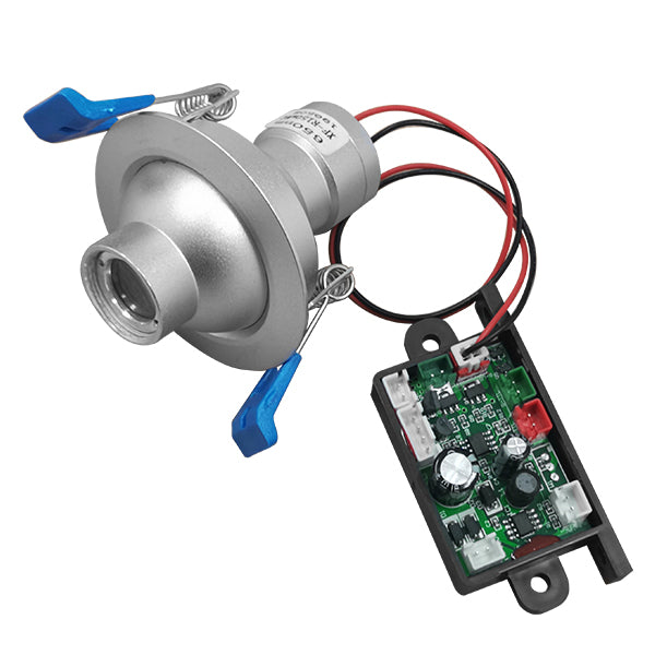 Επαγγελματικό Χωνευτό Προβολάκι Laser 2° 80Mw 532Nm Φ7cm 12V Πράσινο 51138