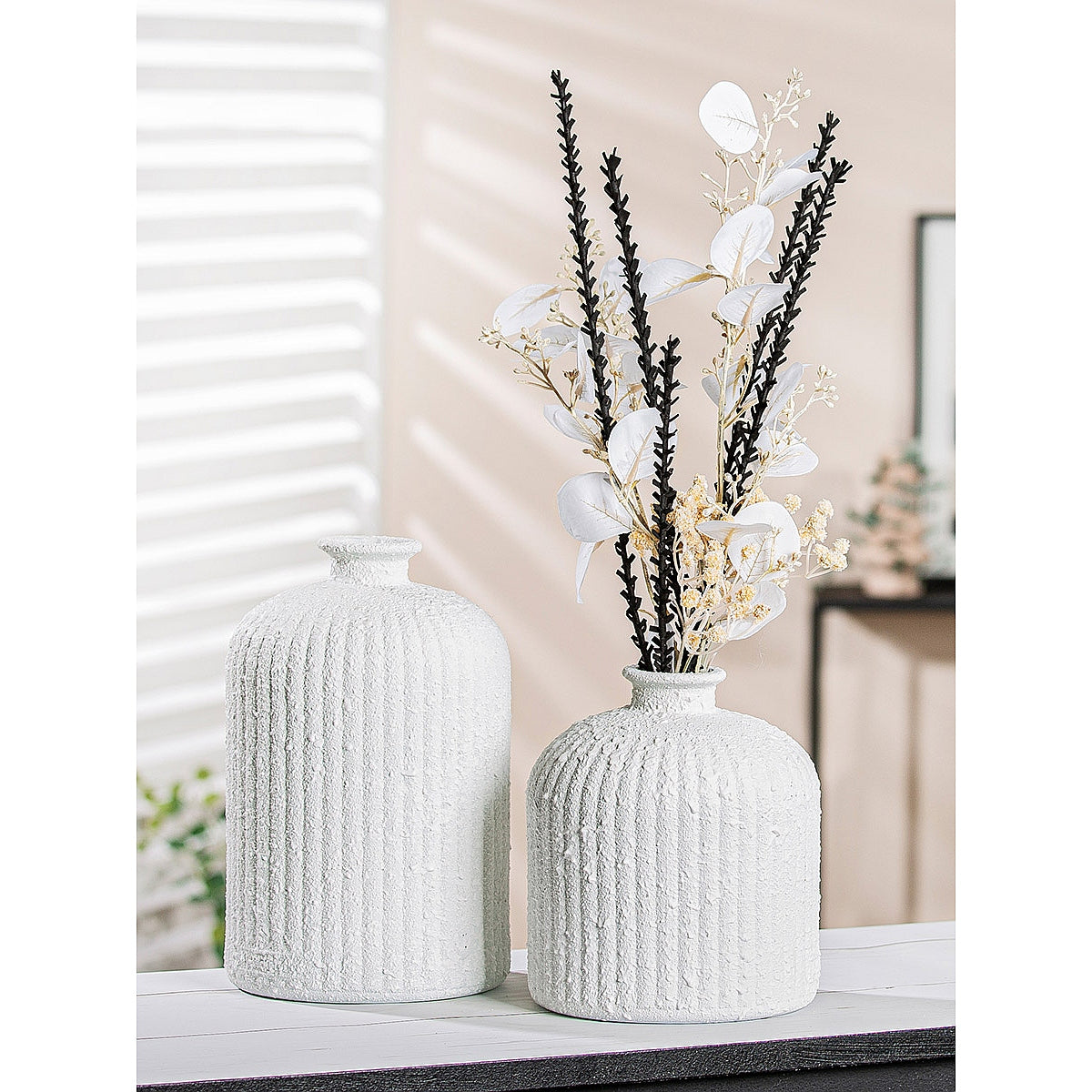 Βάζο Λευκό Κεραμικό Φ15x23