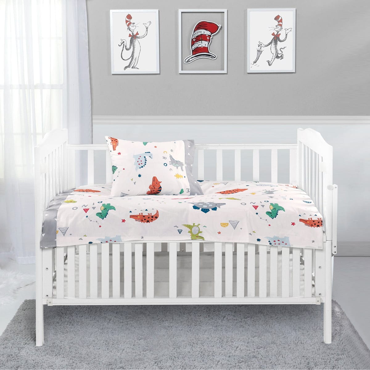 Σετ Σεντόνια Βρεφικά Art 5177 120x160εκ Γκρι