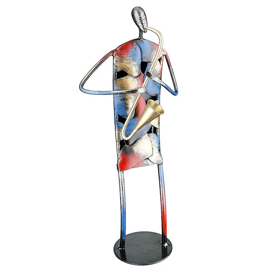 Διακοσμητικό Μουσικός Πολύχρωμο Μέταλλο 15.5x10.5x36.5 σε 2 Σχέδια