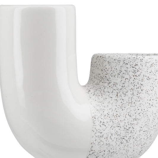 Βάζο "Poppy" Κεραμικό Λευκό 15x7x13